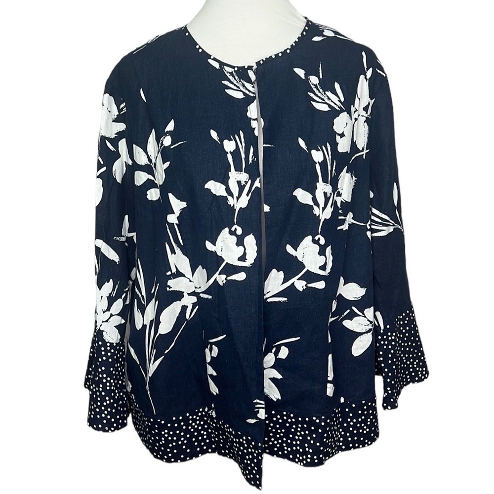 Cynthia Rowley Floral Polkadot Blazer